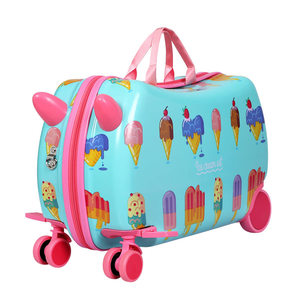 Wanderlite 17" Kids Ride On Luggage Children Suitcase Trolley Travel Ice Cream Tristar Online
