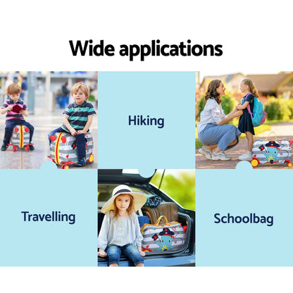 Wanderlite 17" Kids Ride On Luggage Children Suitcase Trolley Travel Octopus Tristar Online