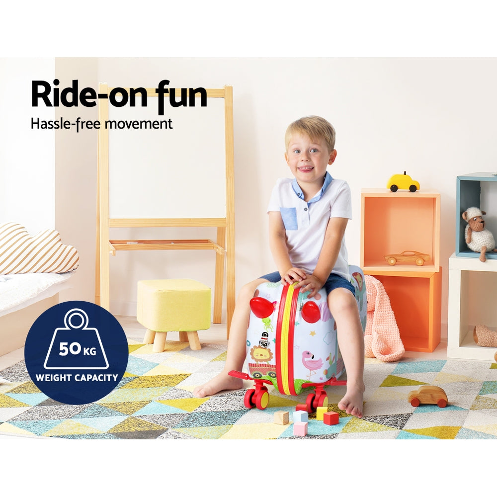 Wanderlite 17" Kids Ride On Luggage Children Suitcase Trolley Travel Zoo Tristar Online