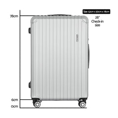 Wanderlite 28'' Luggage Travel Suitcase Set TSA Carry On Hard Case Light Grey Tristar Online