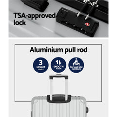Wanderlite 28'' Luggage Travel Suitcase Set TSA Carry On Hard Case Light Grey Tristar Online
