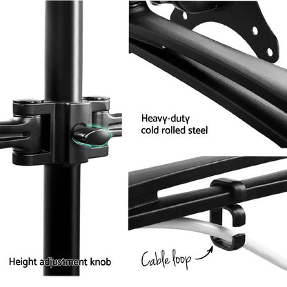 Artiss Monitor Arm Mount Dual Black Tristar Online