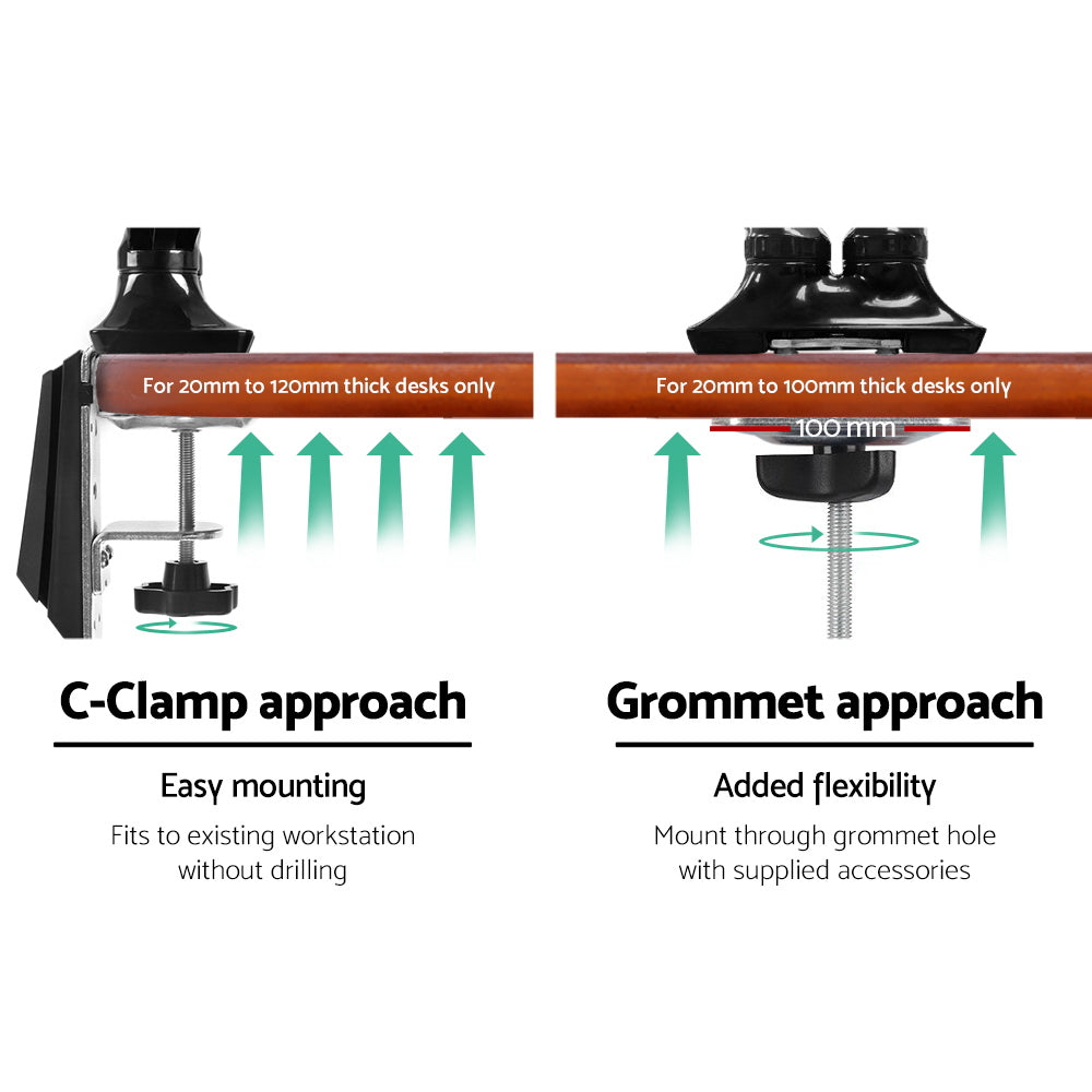 Artiss Monitor Arm Mount Dual Gas Black Tristar Online