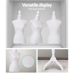 Female Mannequin 170cm Model Dressmaker Clothes Display Torso Tailor Wedding White Tristar Online