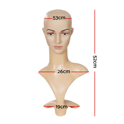 Embellir Female Mannequin Head Dummy Model Display Shop Stand Professional Use Tristar Online