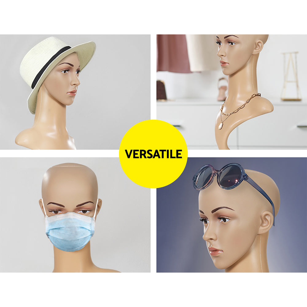 Embellir Female Mannequin Head Dummy Model Display Shop Stand Professional Use Tristar Online