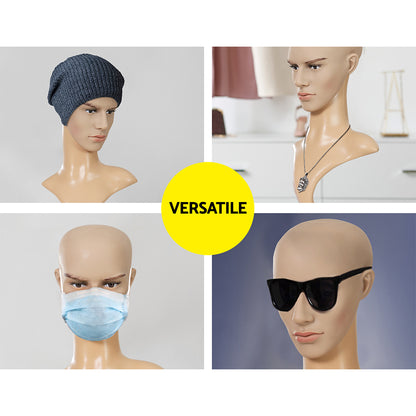 Embellir Male Mannequin Head Dummy Model Display Shop Stand Professional Use Tristar Online