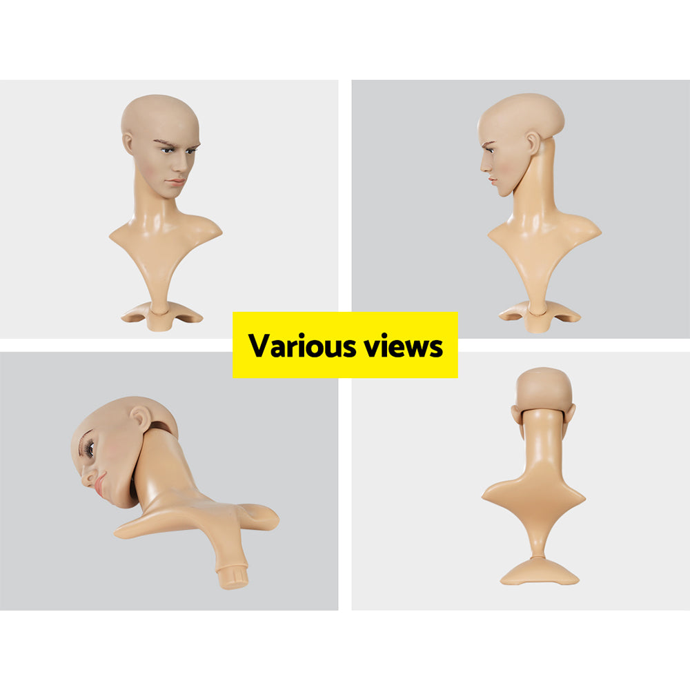 Embellir Male Mannequin Head Dummy Model Display Shop Stand Professional Use Tristar Online