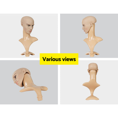 Embellir Male Mannequin Head Dummy Model Display Shop Stand Professional Use Tristar Online