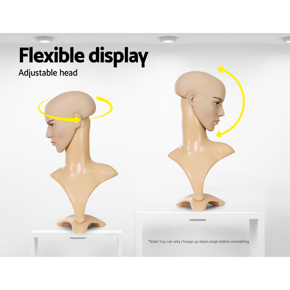 Embellir Male Mannequin Head Dummy Model Display Shop Stand Professional Use Tristar Online