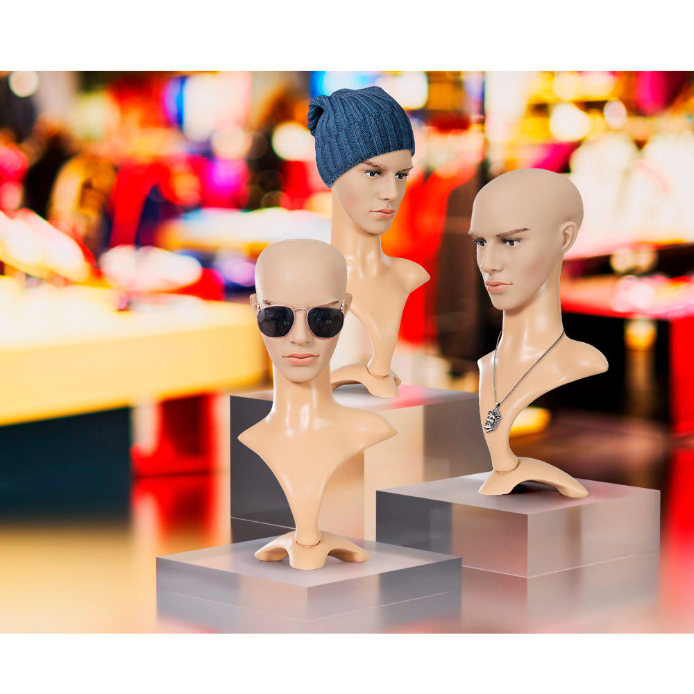 Embellir Male Mannequin Head Dummy Model Display Shop Stand Professional Use Tristar Online