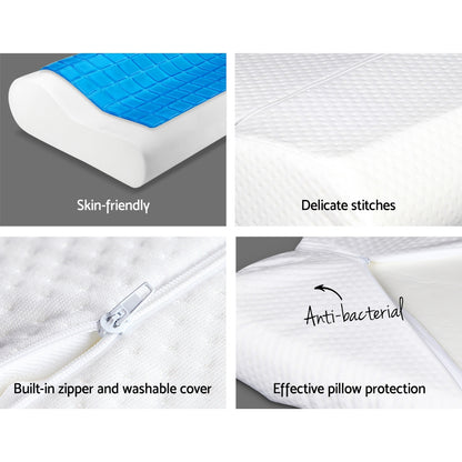 Giselle Bedding Set of 2 Cool Gell Memory Foam Pillows Tristar Online