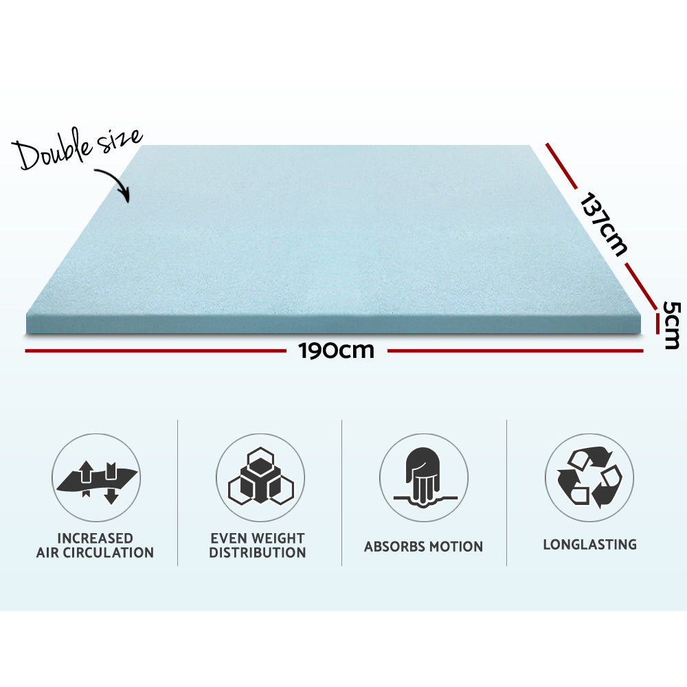 Giselle Bedding Memory Foam Mattress Topper Cool Gel 5cm Double Tristar Online