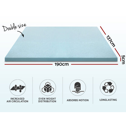 Giselle Bedding Memory Foam Mattress Topper Cool Gel 5cm Double Tristar Online