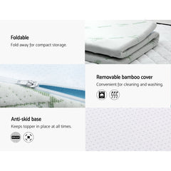 Giselle Bedding Cool Gel Memory Foam Mattress Topper w/Bamboo Cover 5cm - King Tristar Online