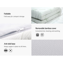 Giselle Bedding Cool Gel Memory Foam Mattress Topper w/Bamboo Cover 5cm - Single Tristar Online