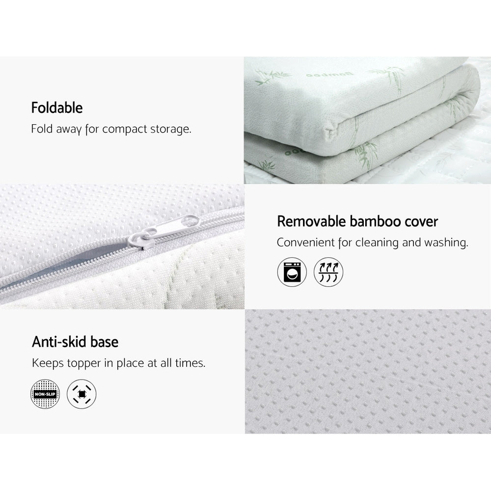 Giselle Bedding Memory Foam Mattress Topper Cool Gel 8cm Single Tristar Online