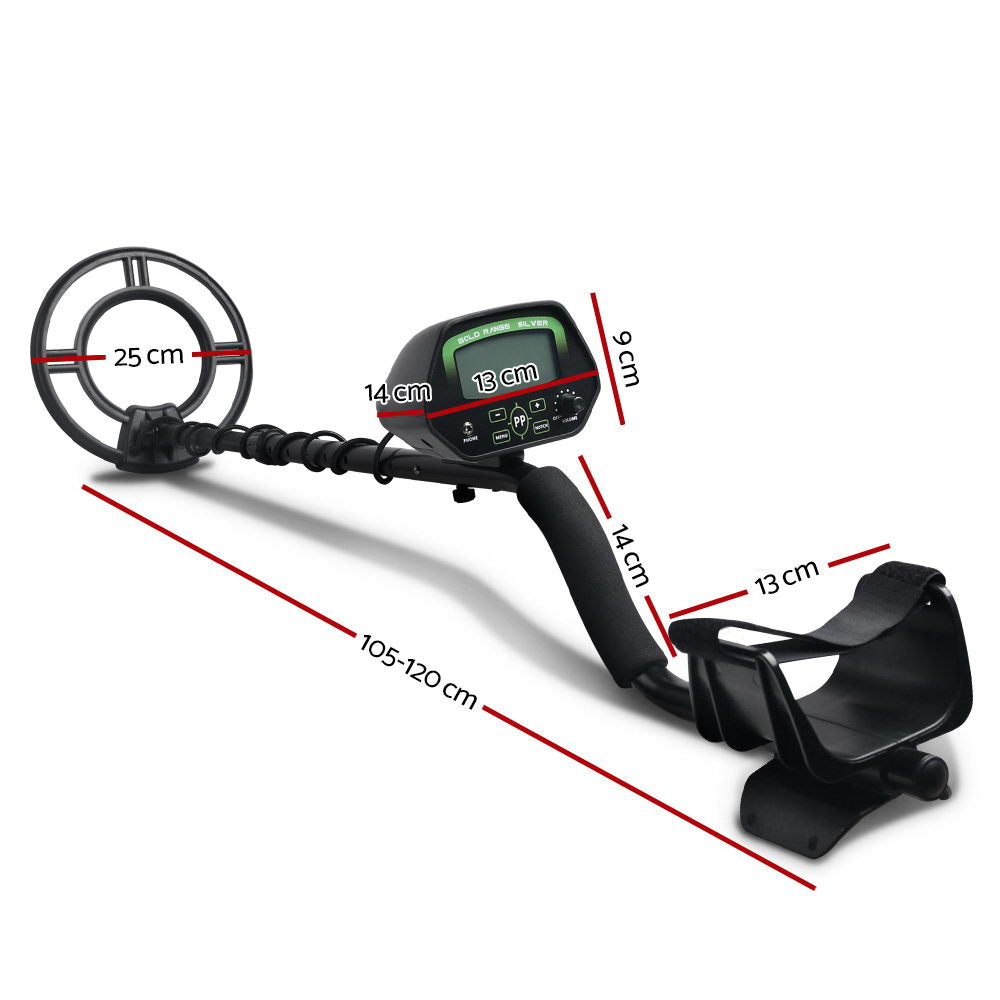 LCD Screen Metal Detector with Headphones - Black Tristar Online