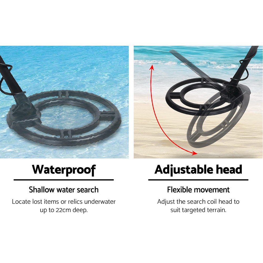 Deep Sensitive Metal Detector Searching Gold Digger Treasure Hunter LCD Shovel Sand Scoop Tristar Online