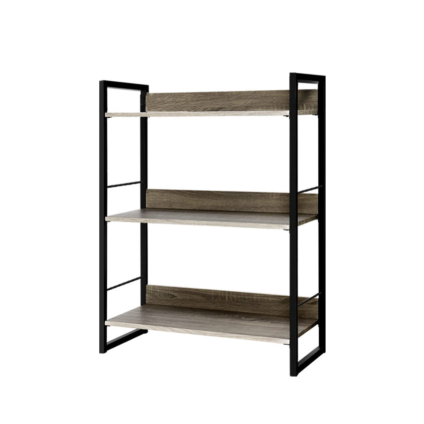 Artiss Bookshelf Display Shelves Metal Bookcase Wooden Book Shelf Wall Storage Tristar Online