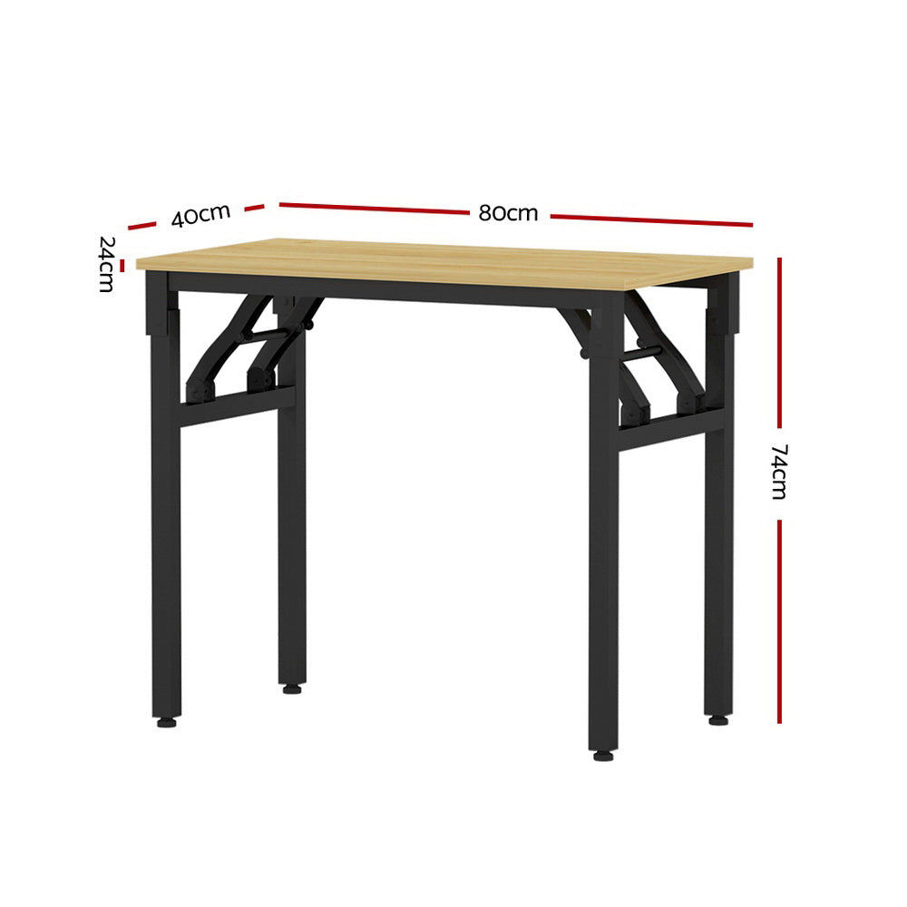Artiss Computer Desk Laptop Table Bookshelf Desk Storage Rack Office Study Oak Tristar Online