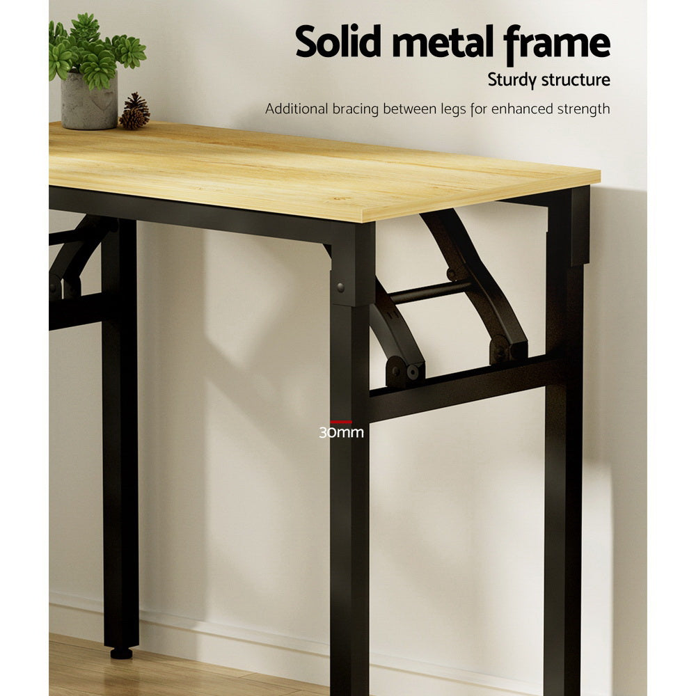 Artiss Computer Desk Laptop Table Bookshelf Desk Storage Rack Office Study Oak Tristar Online