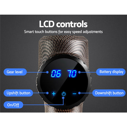 Everfit Massage Gun 6 Heads Massager Electric LCD Vibration Relief Percussion Tristar Online