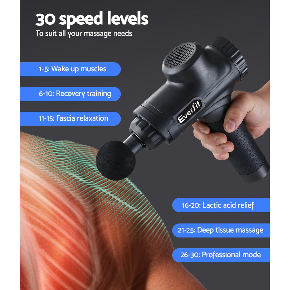 Everfit Massage Gun 30 Speed 6 Heads Vibration Muscle Massager Chargea Tristar Online Everfit Massage Gun 30 Speed 6 Heads Vibration Muscle Massager Chargea Tristar Online