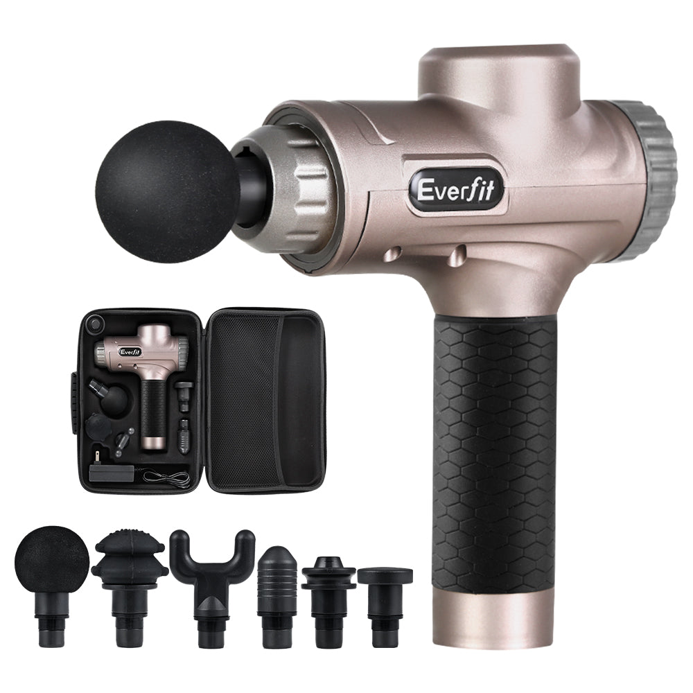 Everfit Massage Gun 6 Heads LCD Electric Massager Vibration Relief Percussion Tristar Online