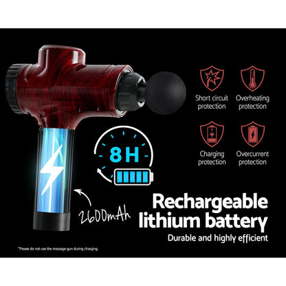 Everfit Massage Gun 6 Heads Electric Massager LCD Vibration Percussion Relief Tristar Online