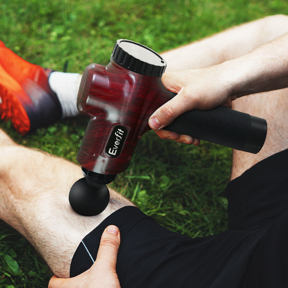 Everfit Massage Gun 6 Heads Electric Massager LCD Vibration Percussion Relief Tristar Online