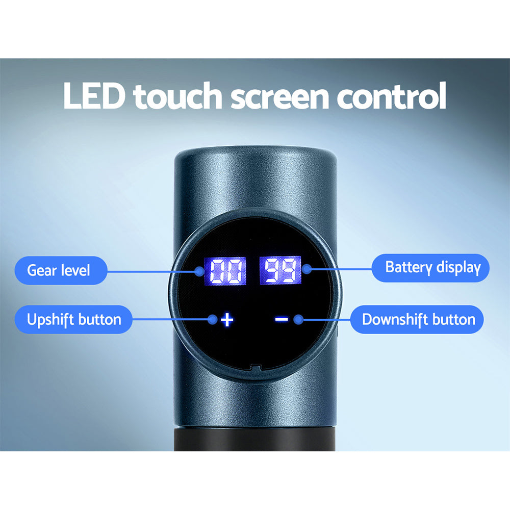 Everfit 30 Speed Massage Gun 4 Heads Vibration Muscle Massager Chargeable Blue Tristar Online