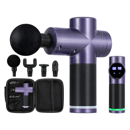 Everfit 30 Speed Massage Gun 4 Heads Vibration Muscle Massager Chargeable Purple Tristar Online