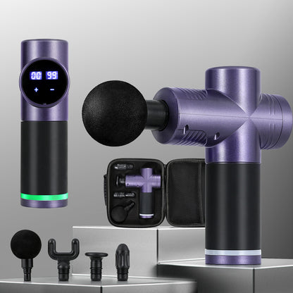 Everfit 30 Speed Massage Gun 4 Heads Vibration Muscle Massager Chargeable Purple Tristar Online