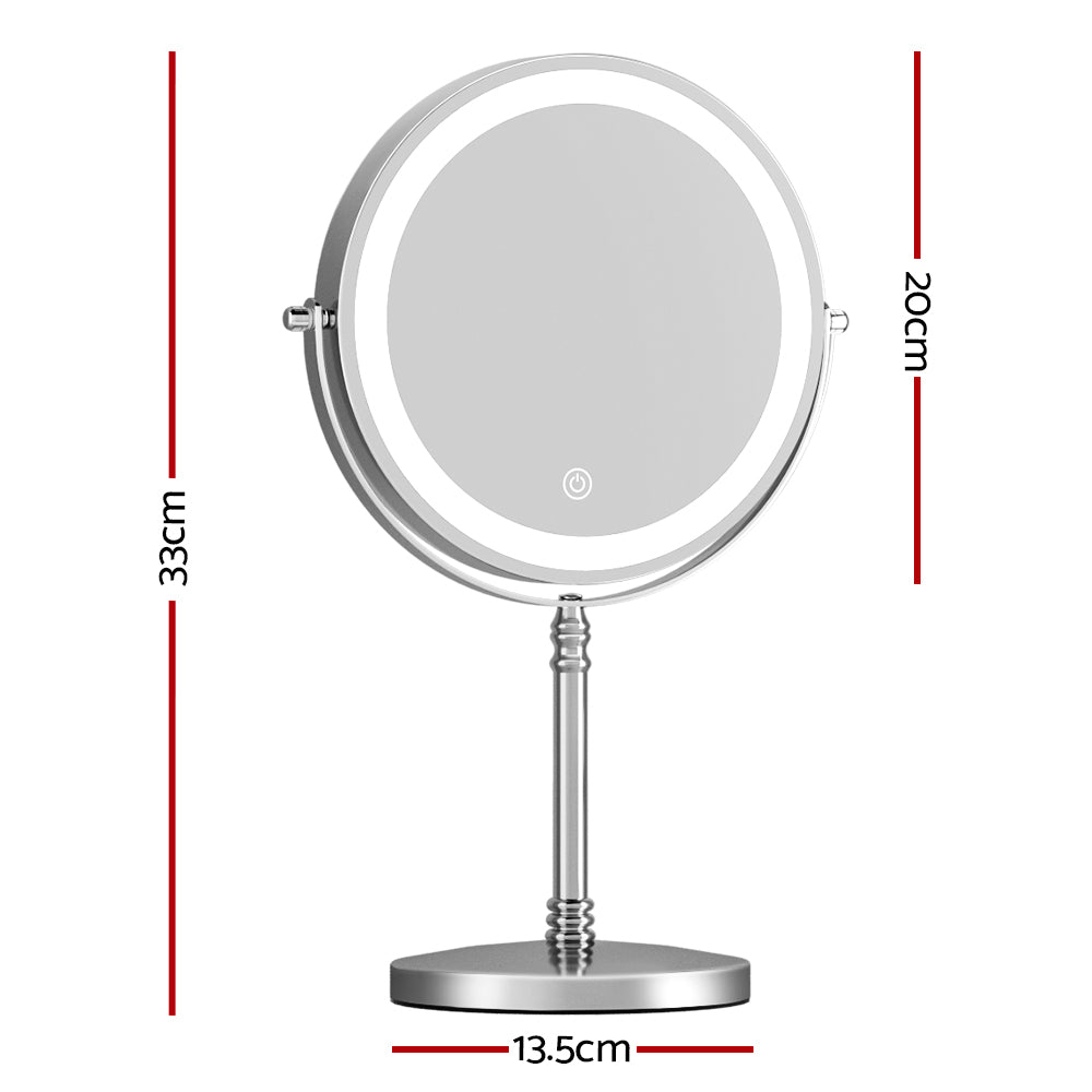 Embellir Makeup Mirror LED Light Cosmetic Round 360° Rotation 10X Magnifying Tristar Online