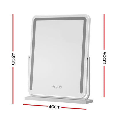 Embellir Makeup Mirror with Lights Hollywood Vanity LED Mirrors White 40X50CM Tristar Online