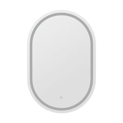 Embellir LED Wall Mirror With Light 50X75CM Bathroom Decor Oval Mirrors Vanity Tristar Online