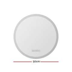 Embellir Bluetooth LED Wall Mirror With Light 50CM Bathroom Decor Round Mirrors Tristar Online