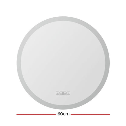 Embellir Bluetooth LED Wall Mirror With Light 60CM Bathroom Decor Round Mirrors Tristar Online