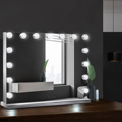 Embellir Hollywood Frameless Makeup Mirror With 15 LED Lighted Vanity Beauty 58cm x 46cm Tristar Online