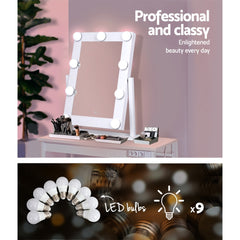 Embellir LED Standing Makeup Mirror - White Tristar Online