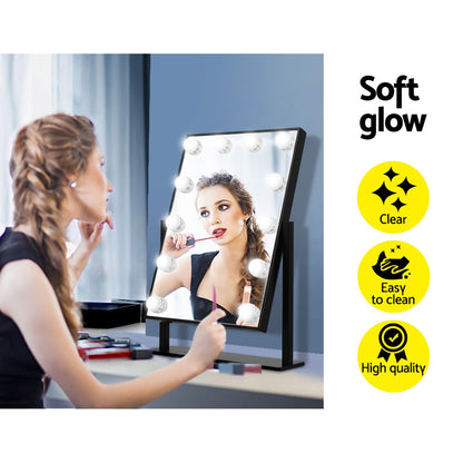 Embellir LED Standing Makeup Mirror - Black Tristar Online