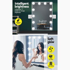 Embellir Hollywood Wall mirror Makeup Mirror With Light Vanity 12 LED Bulbs Tristar Online