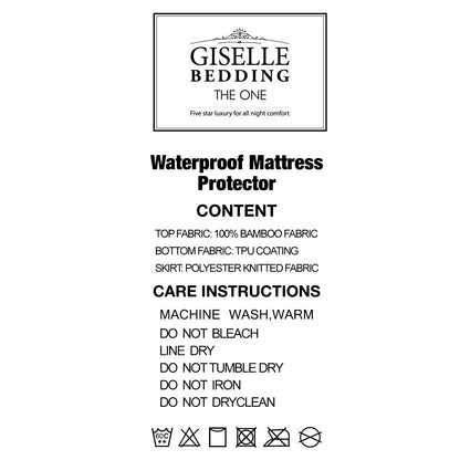Giselle Bedding Queen Size Waterproof Bamboo Mattress Protector Tristar Online