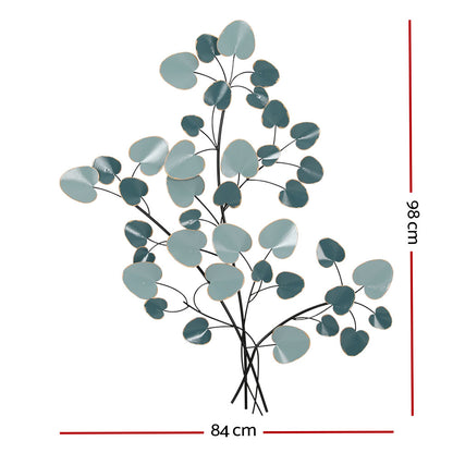 Artiss Metal Wall Art Hanging Sculpture Home Decor Leaf Tree of Life Blue Tristar Online