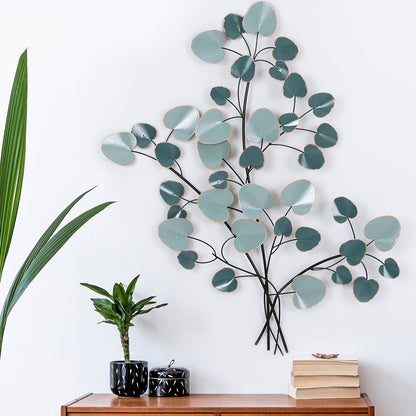 Artiss Metal Wall Art Hanging Sculpture Home Decor Leaf Tree of Life Blue Tristar Online