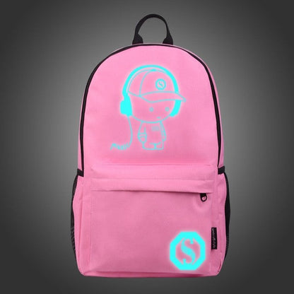 Luminous School Bags For Kids, College Bags For Boys & Girls Students With Waterproof USB Luminous