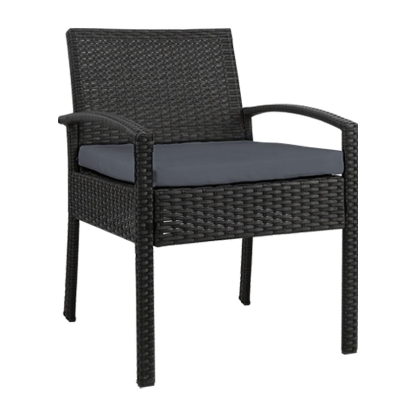 Gardeon Outdoor Furniture Bistro Wicker Chair Black Tristar Online