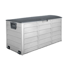 Gardeon Outdoor Storage Box 290L Lockable Organiser Garden Deck Shed Tool Grey Tristar Online