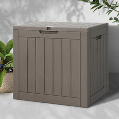 Gardeon Outdoor Storage Box 118L Container Lockable Indoor Garden Toy Tool Shed Grey Tristar Online